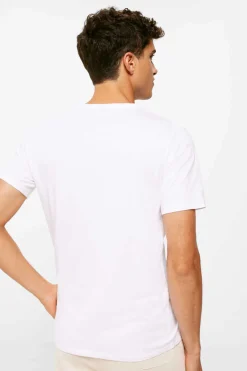 Springfield T-Shirt Basica Lycra Branco New