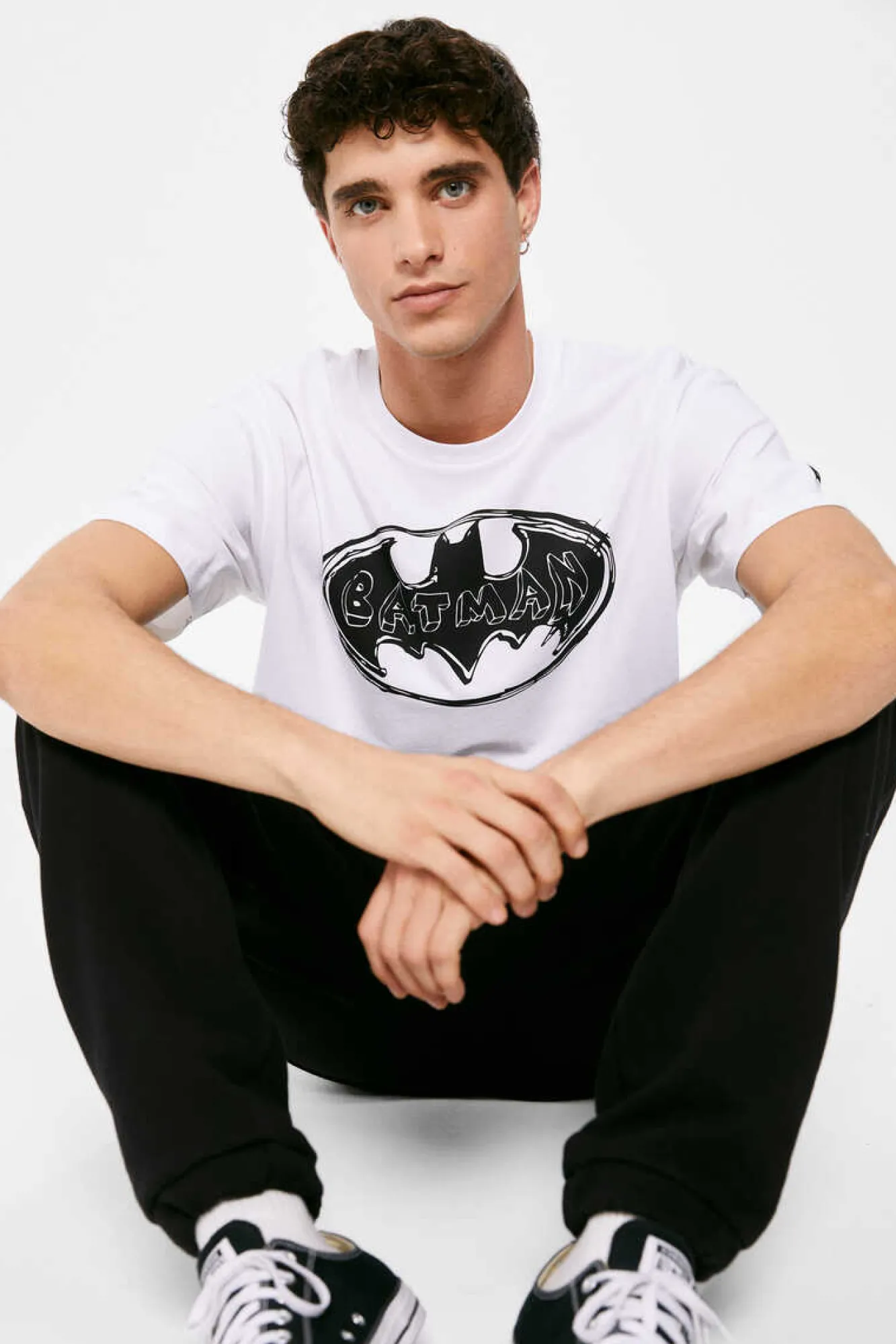 Springfield T-Shirt Batman Logo Branco