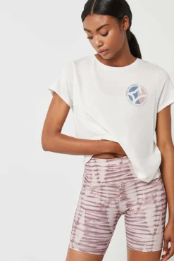 Dash and Stars T-Shirts-T-Shirt Branca Fluida Modal