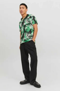 Jack & Jones T-Shirt Com Estampado Floral Preto Hot