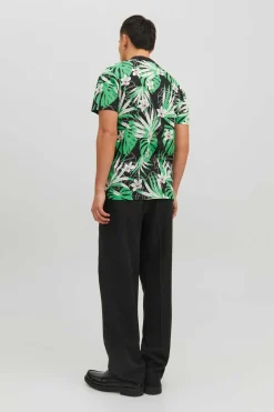 Jack & Jones T-Shirt Com Estampado Floral Preto Hot