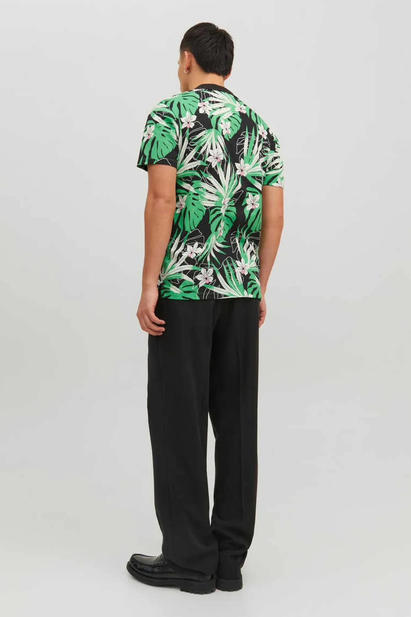 Jack & Jones T-Shirt Com Estampado Floral Preto Hot