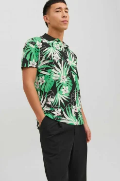 Jack & Jones T-Shirt Com Estampado Floral Preto Hot