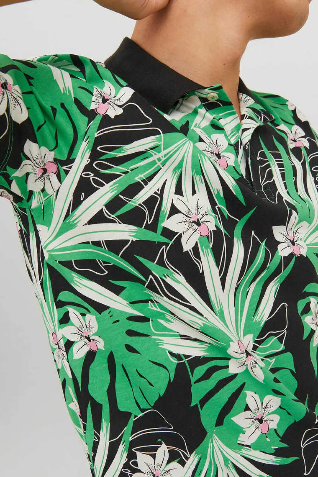 Jack & Jones T-Shirt Com Estampado Floral Preto Hot