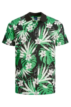 Jack & Jones T-Shirt Com Estampado Floral Preto Hot