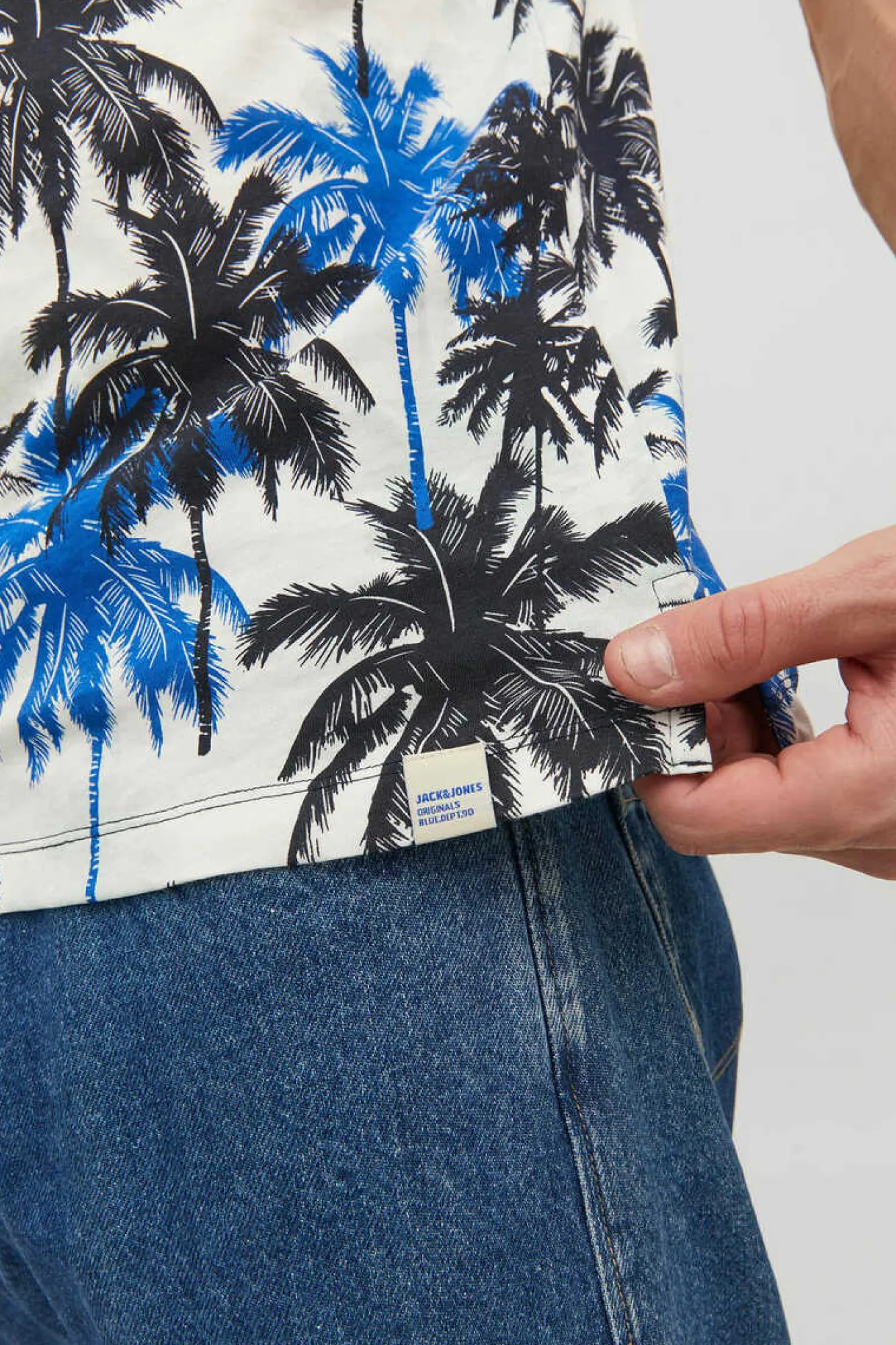 Jack & Jones T-Shirt Com Estampado Floral Marinho Clearance