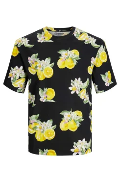 Jack & Jones T-Shirt Com Estampas Florais Amarelo New