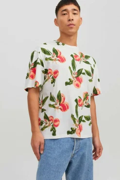 Jack & Jones T-Shirt Com Estampas Florais Branco Online