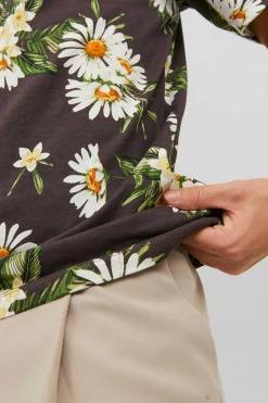 Jack & Jones T-Shirt Com Estampas Florais Castanho Online