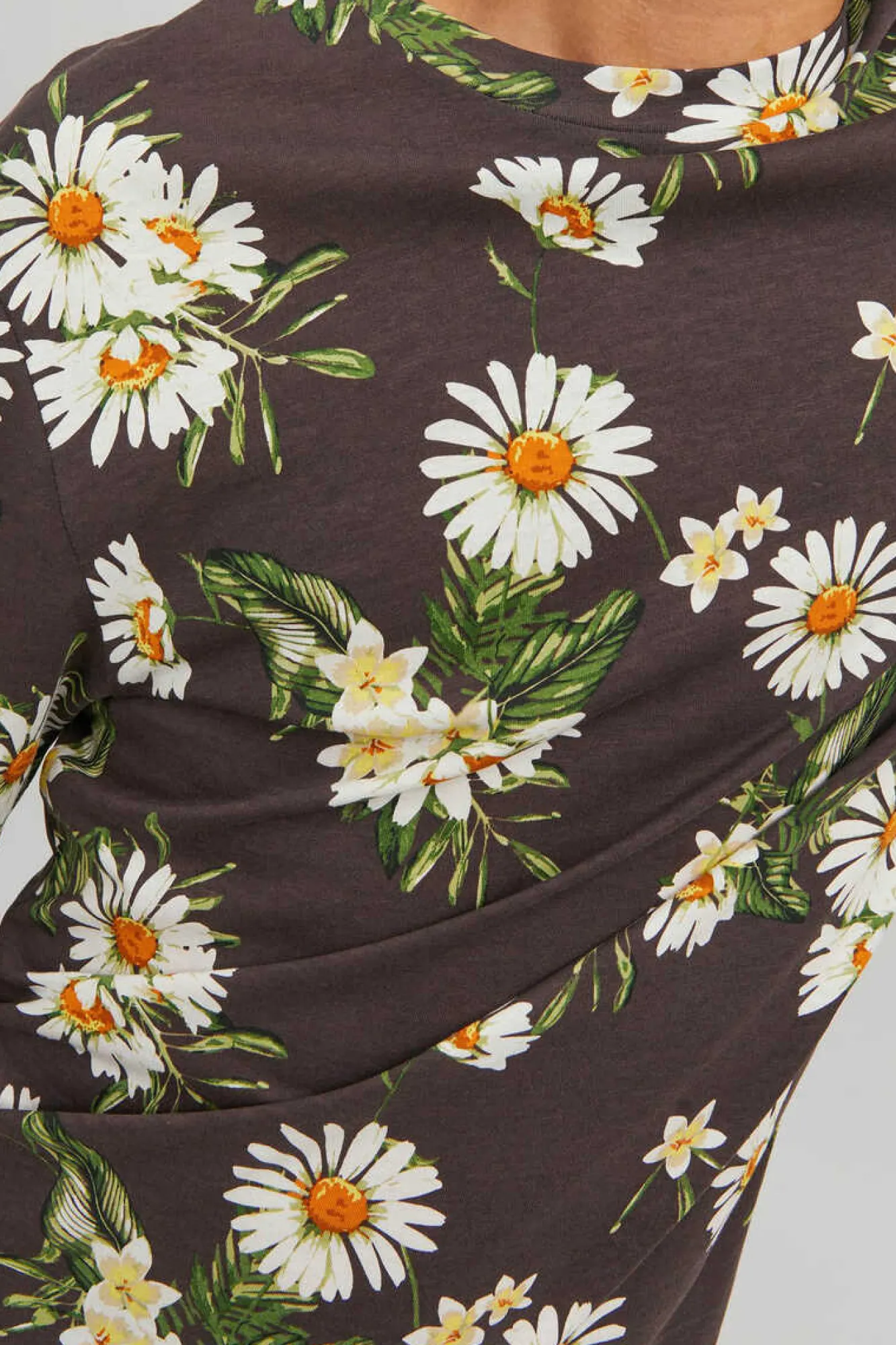 Jack & Jones T-Shirt Com Estampas Florais Castanho Online