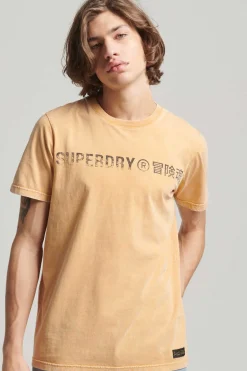 Superdry T-Shirt Com Logo Vintage Logo Corporate Camelo Sale