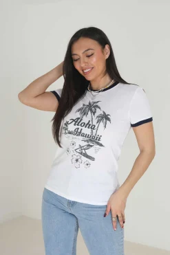 Brave Soul T-Shirts-T-Shirt Com Print E Manga Curta