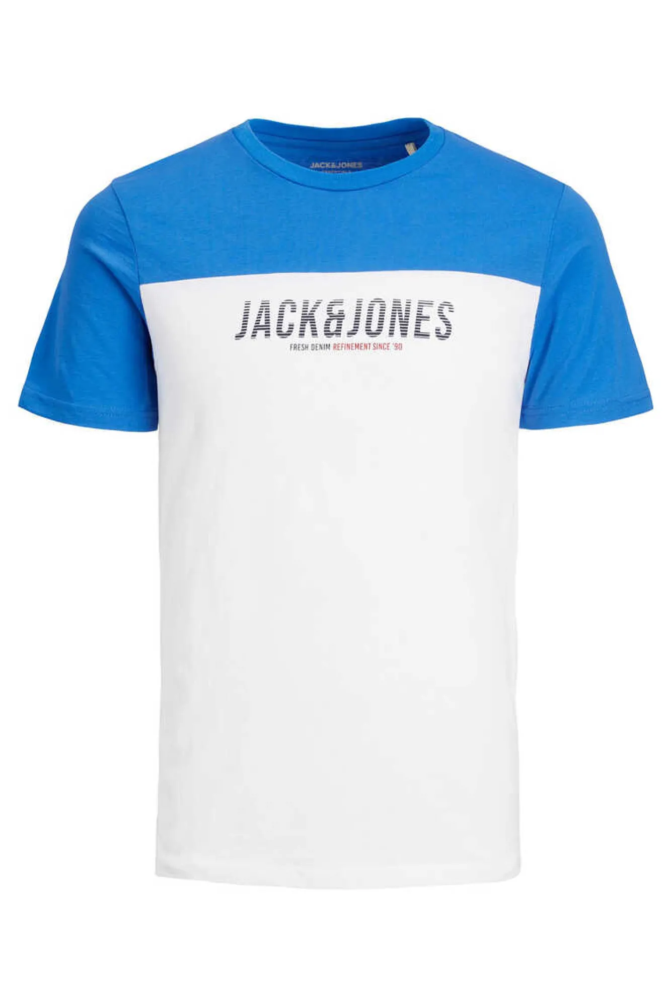 Jack & Jones T-Shirt Cor Block Azulado Outlet