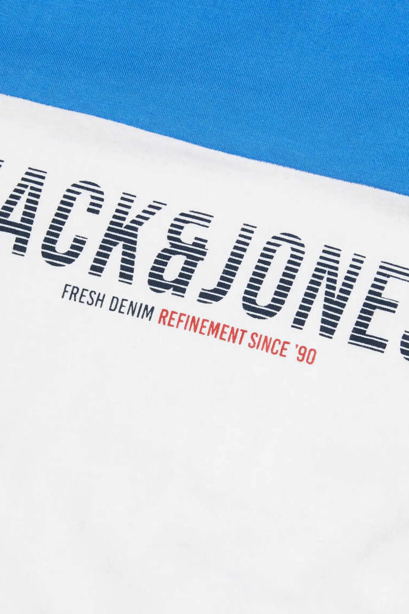 Jack & Jones T-Shirt Cor Block Azulado Outlet