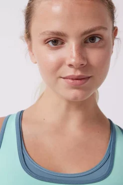 Dash and Stars T-Shirts-T-Shirt De Alcas De Microfibra Turquesa