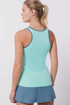 Dash and Stars T-Shirts-T-Shirt De Alcas De Microfibra Turquesa