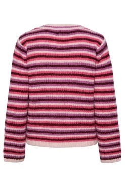 Pieces Sueteres E Cardigans-T-Shirt De Malha De Gola Fechada