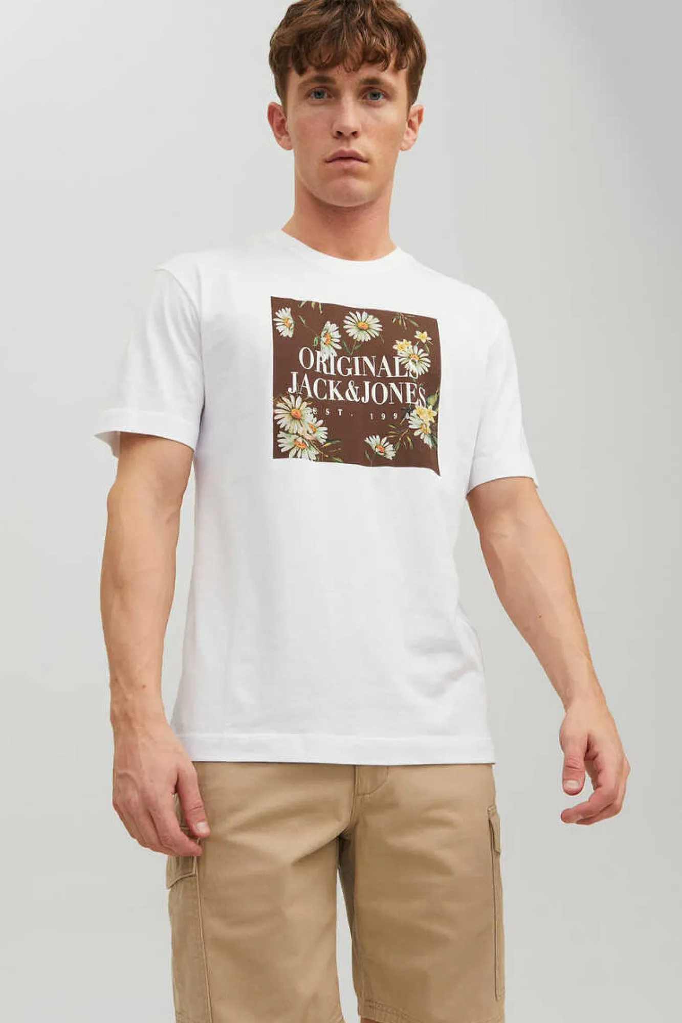 Jack & Jones T-Shirt De Manga Curta Branco Outlet