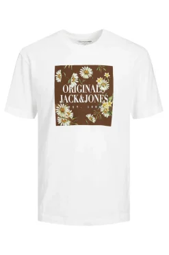 Jack & Jones T-Shirt De Manga Curta Branco Outlet