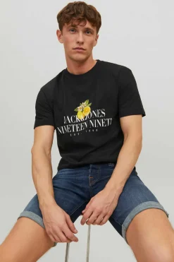 Jack & Jones T-Shirt De Manga Curta Preto Discount