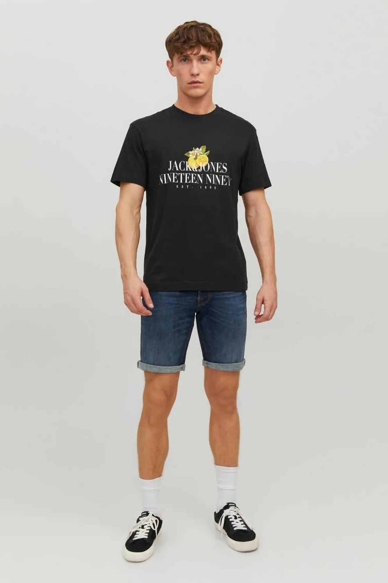 Jack & Jones T-Shirt De Manga Curta Preto Discount