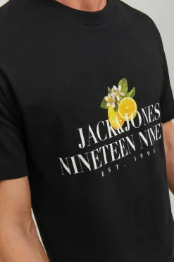 Jack & Jones T-Shirt De Manga Curta Preto Discount