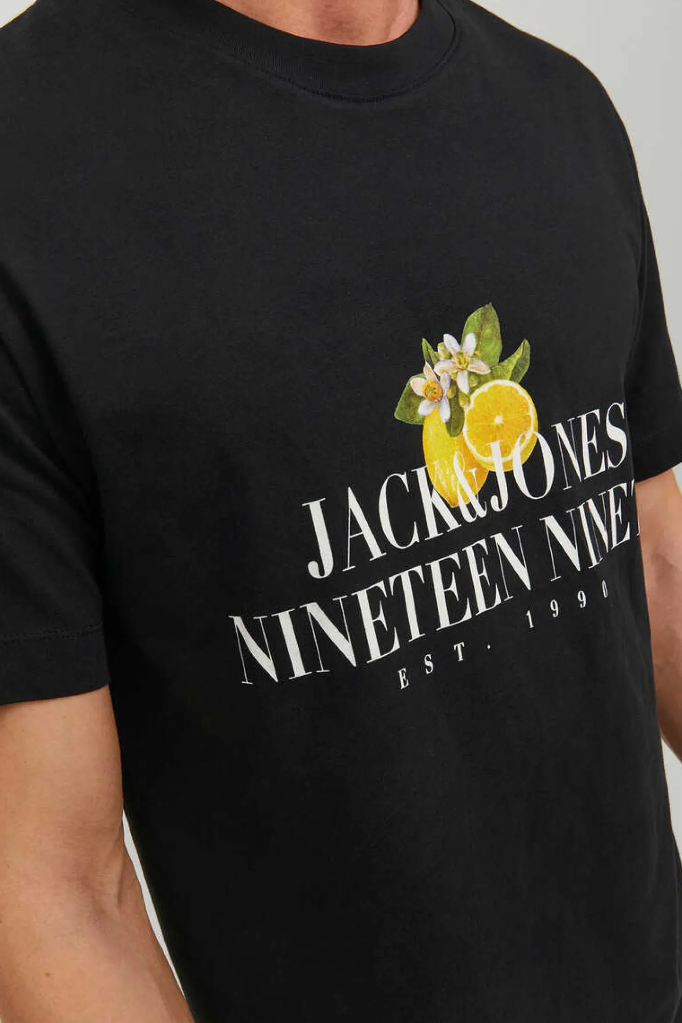 Jack & Jones T-Shirt De Manga Curta Preto Discount