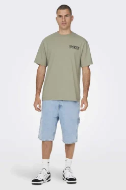 Only & Sons T-Shirt De Manga Curta Cinza