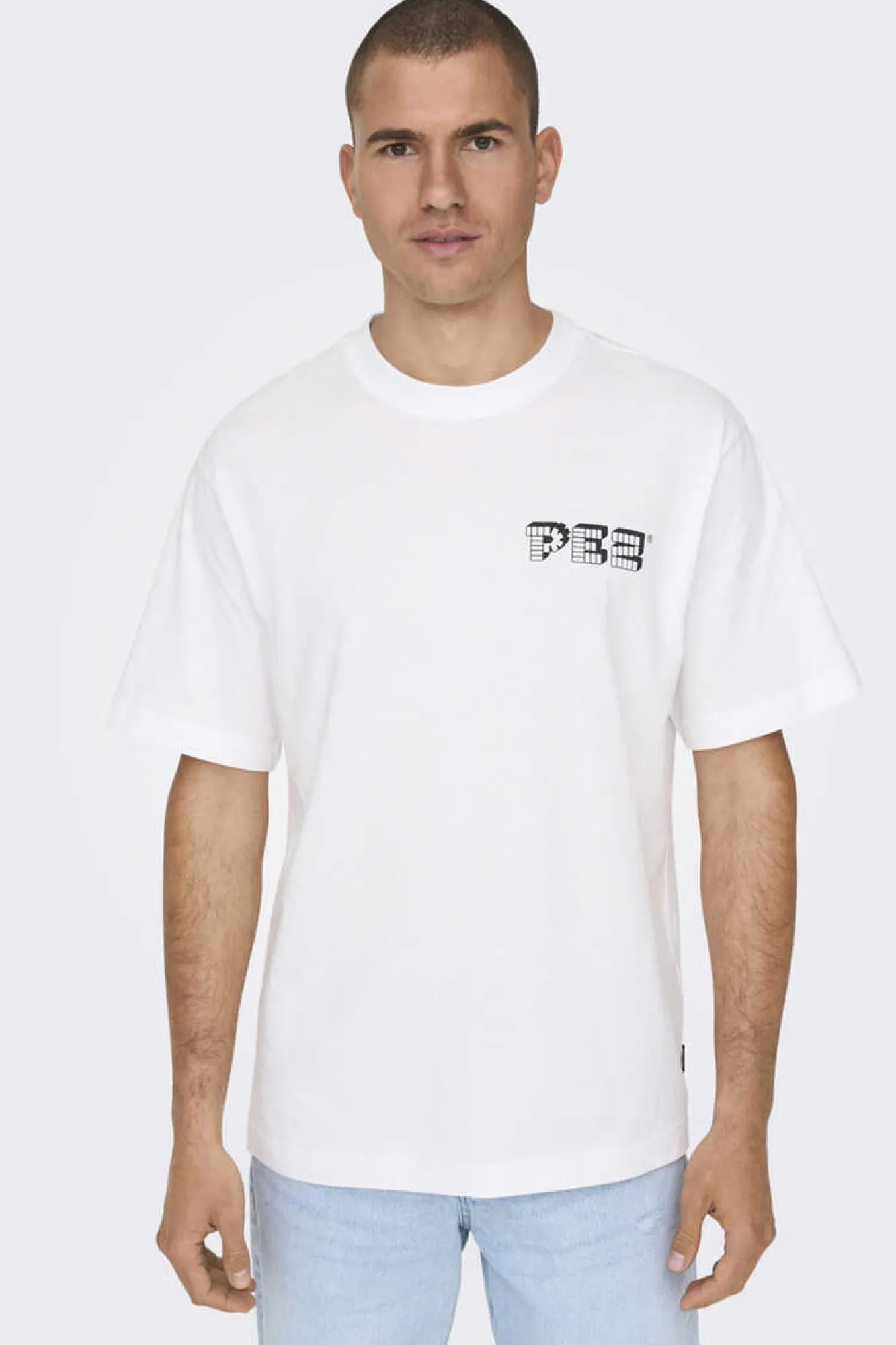 Only & Sons T-Shirt De Manga Curta Branco Hot