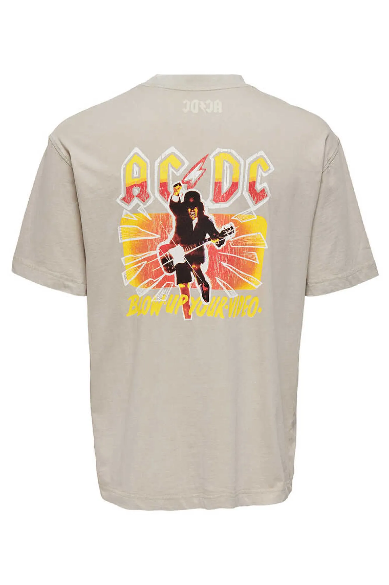 Only & Sons T-Shirt De Manga Curta "Ac/Dc" Cinza