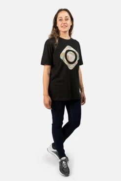 Izas T-Shirt De Manga Curta De Algodao Unissexo Ena Preto Outlet