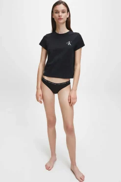 Calvin Klein Pijamas-T-Shirt De Manga Curta De Algodao Com Logotipo Da