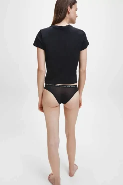 Calvin Klein Pijamas-T-Shirt De Manga Curta De Algodao Com Logotipo Da