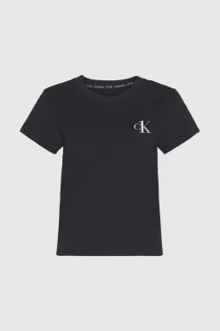 Calvin Klein Pijamas-T-Shirt De Manga Curta De Algodao Com Logotipo Da