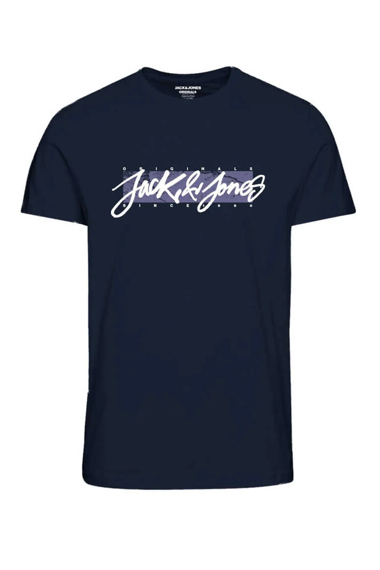 Jack & Jones T-Shirt De Manga Curta Estampado Logo Azul Sale
