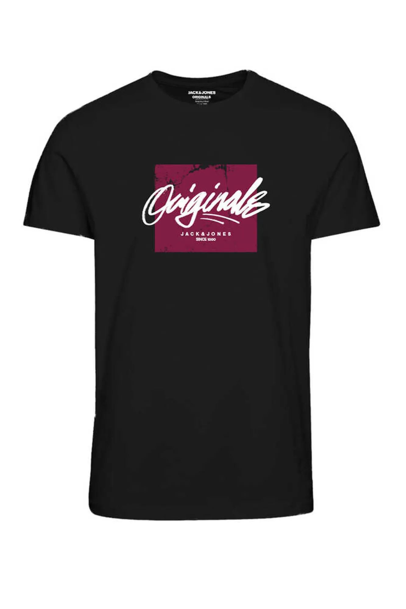 Jack & Jones T-Shirt De Manga Curta Estampado Logo Preto Sale