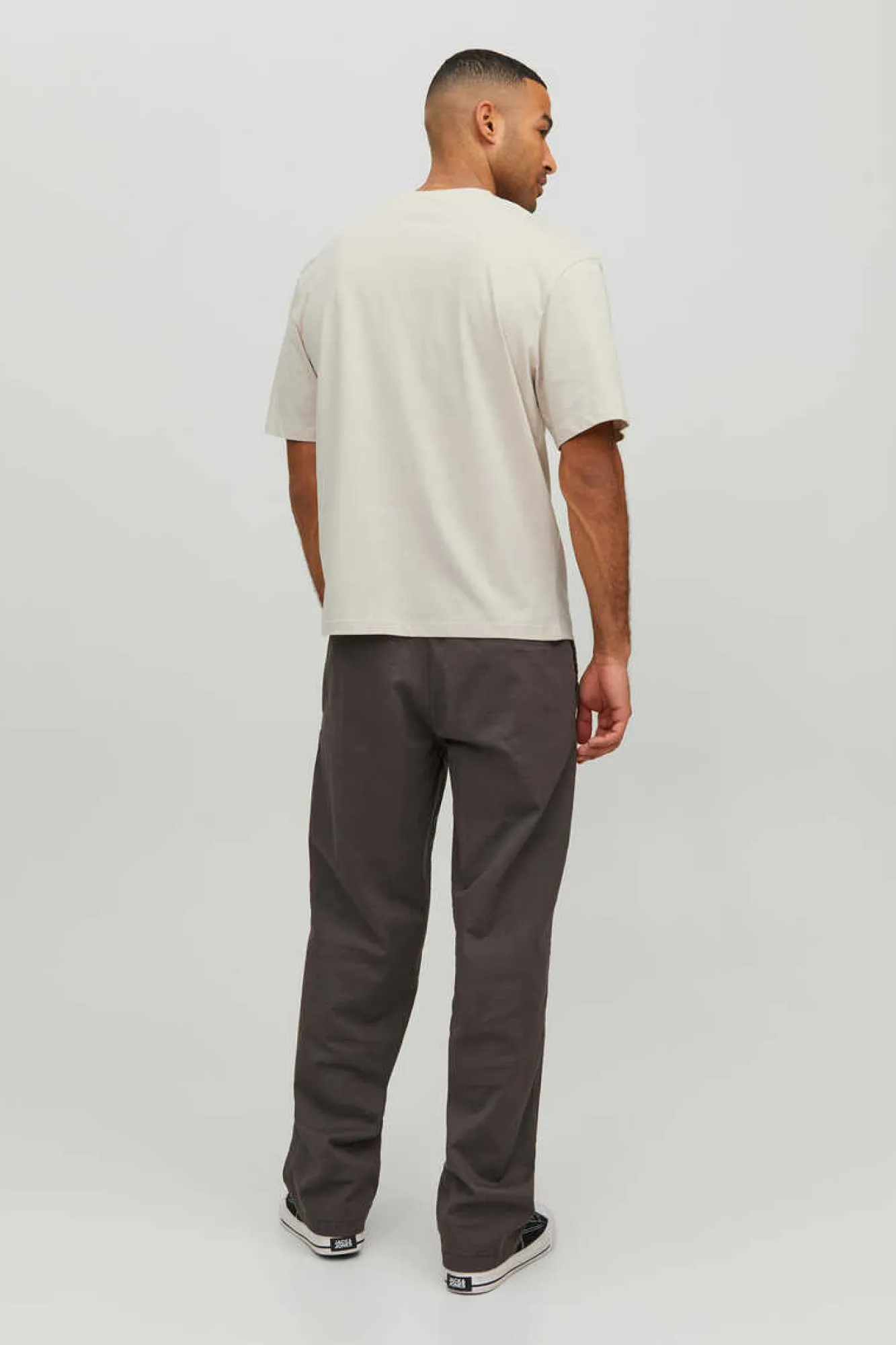 Jack & Jones T-Shirt De Manga Curta Estampada Cinza Outlet