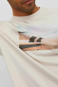 Jack & Jones T-Shirt De Manga Curta Estampada Cinza Outlet