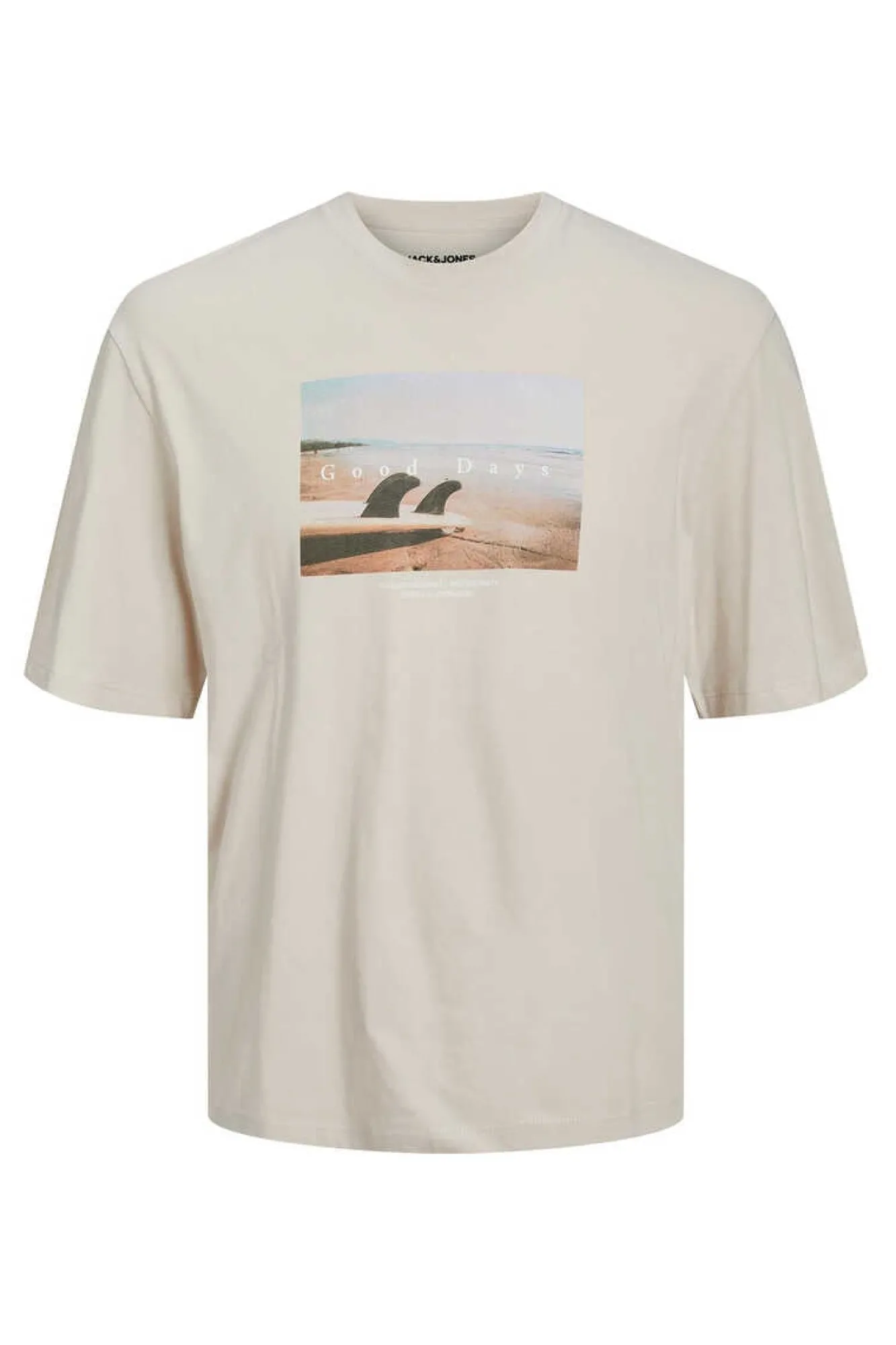 Jack & Jones T-Shirt De Manga Curta Estampada Cinza Outlet