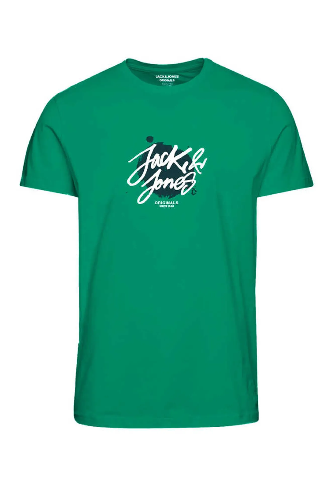 Jack & Jones T-Shirt De Manga Curta Estampado Logo Verde New