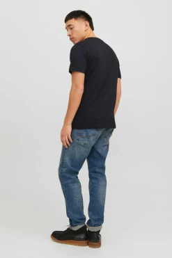 Jack & Jones T-Shirt De Manga Curta Estampado Logo Azul