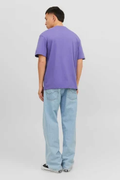 Jack & Jones T-Shirt De Manga Curta Print Foto Roxo Hot