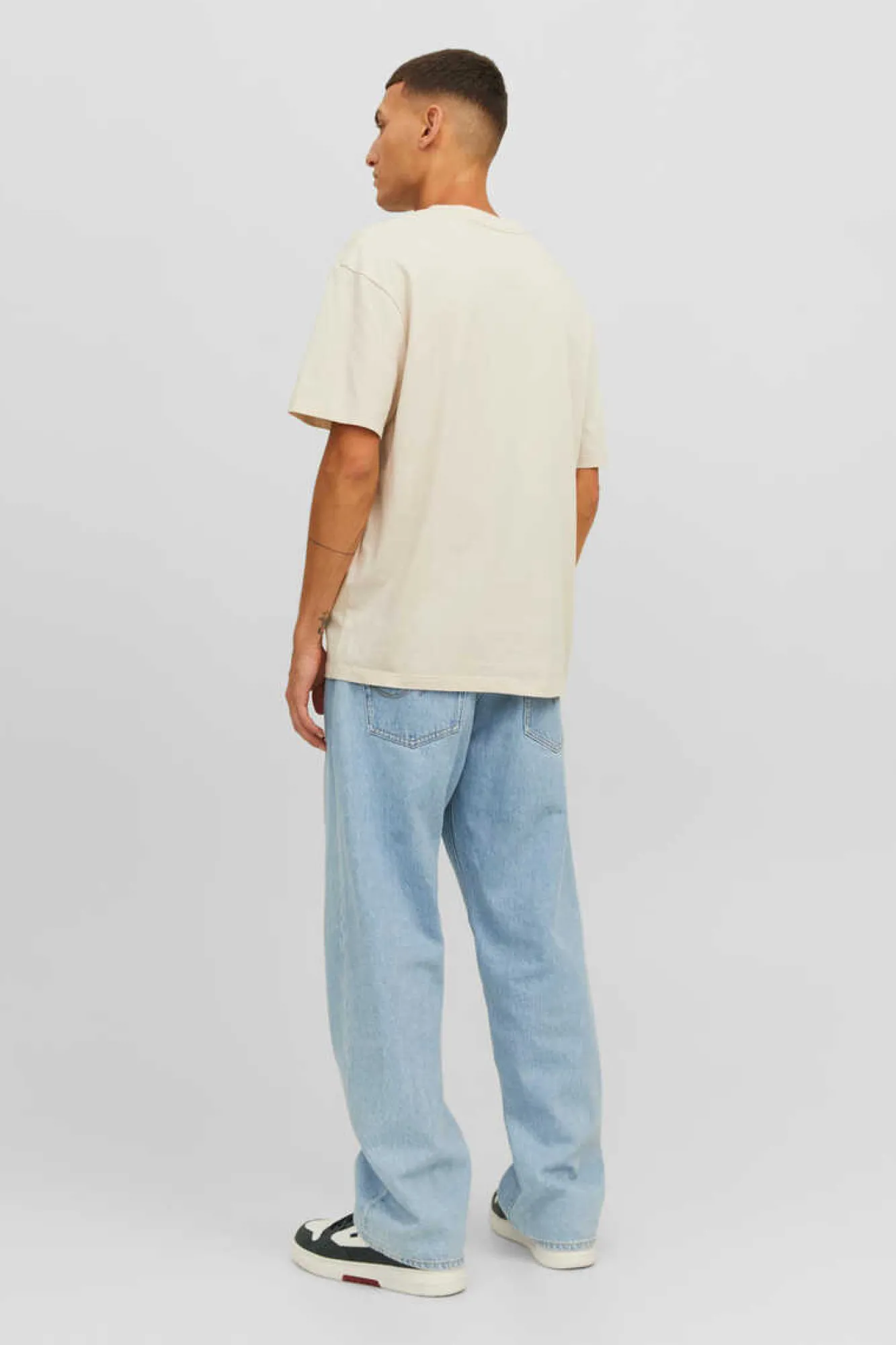 Jack & Jones T-Shirt De Manga Curta Print Foto Cinza Hot