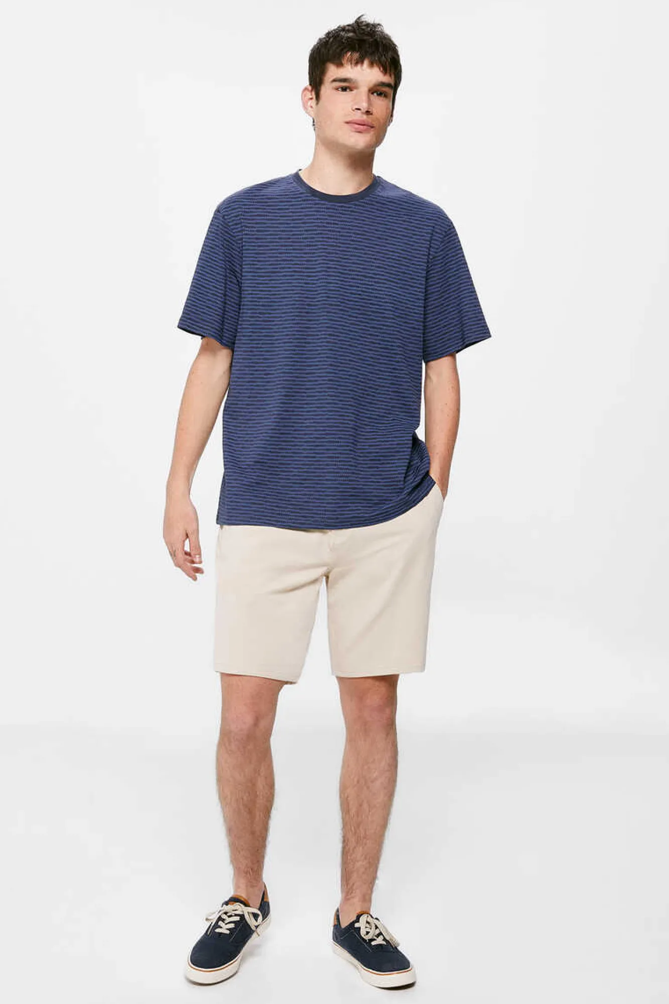 Springfield T-Shirt Estampada All Over Azul Outlet