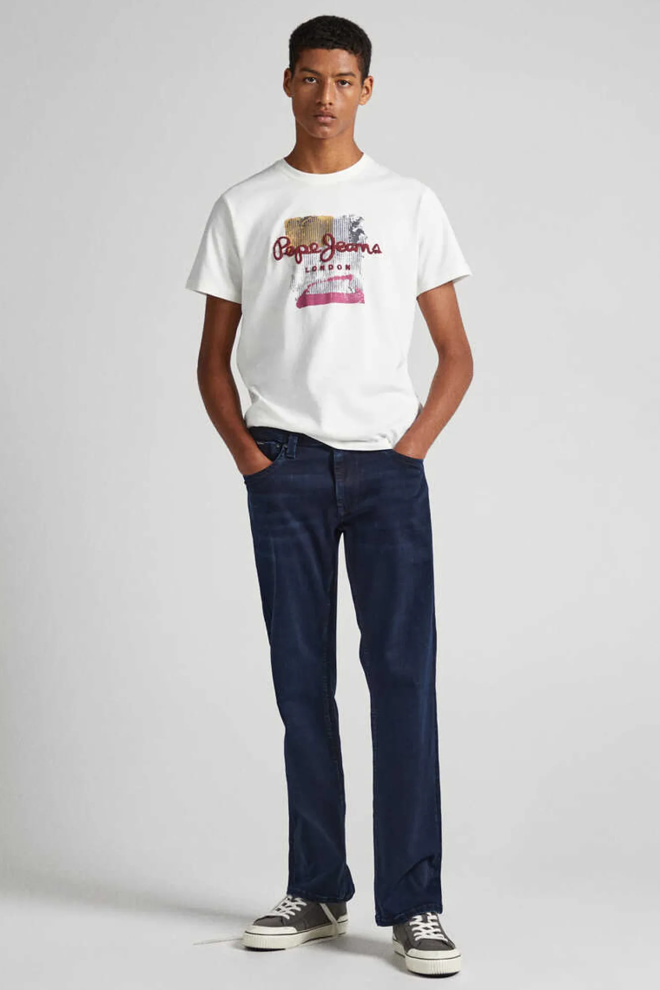 Pepe Jeans T-Shirt Estampado Puff Cru Outlet