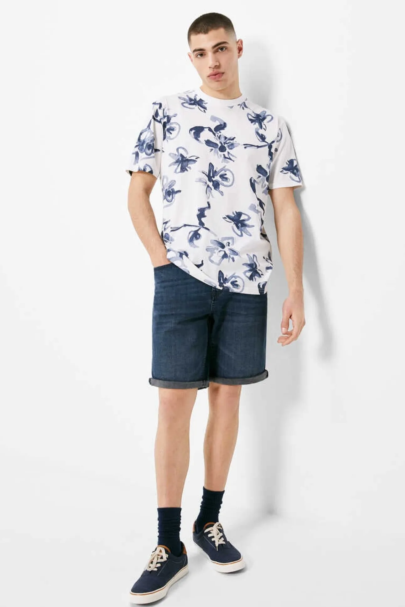 T-Shirt Flor Aquarela