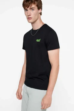 Superdry T-Shirt Fluor Lite Da Colecao Orange Label Preto Discount