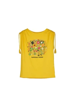 Springfield T-Shirts-T-Shirt Franzidos Ombros Cordao