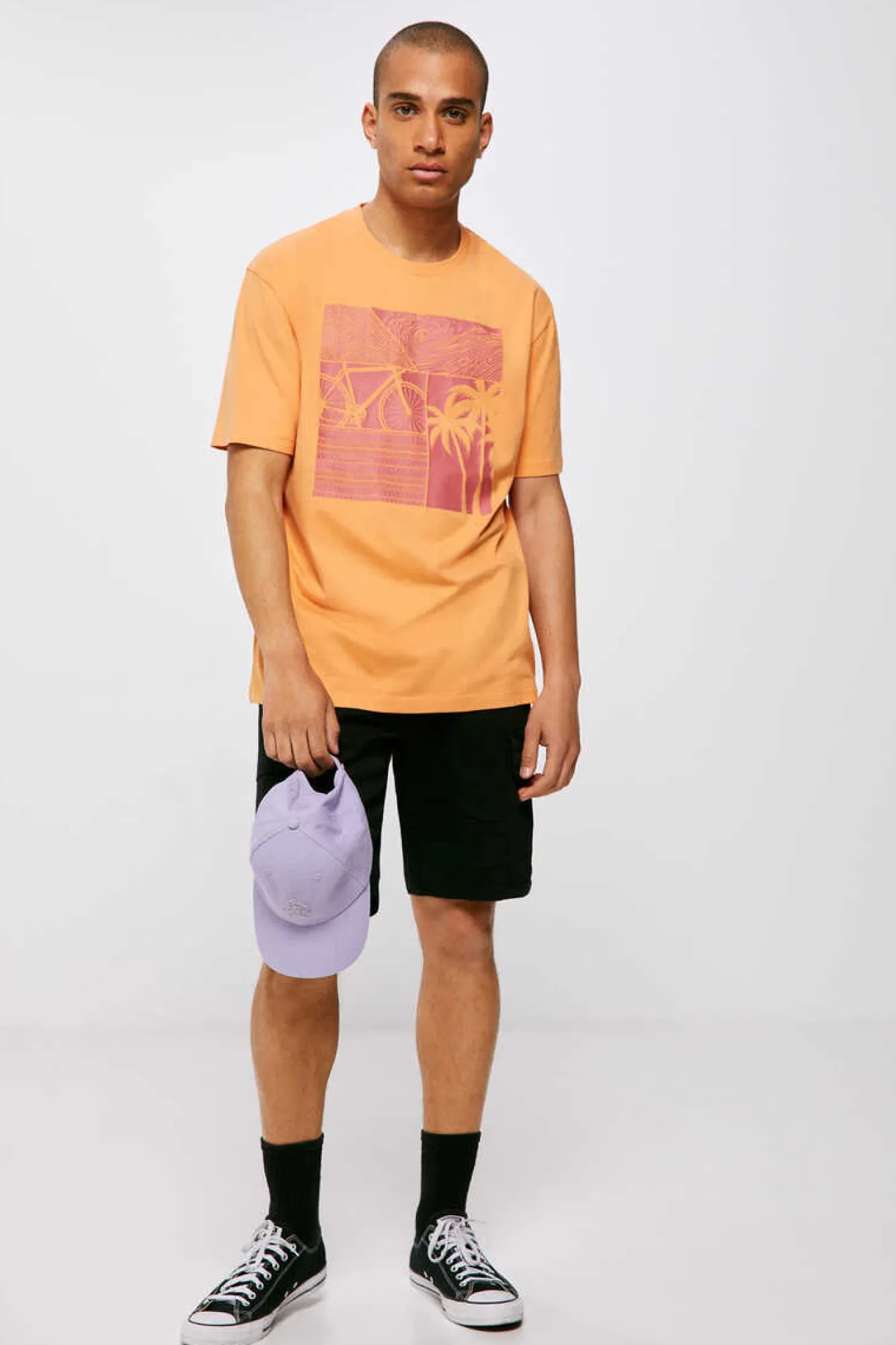 Springfield T-Shirt Geometric Bike Laranja Sale