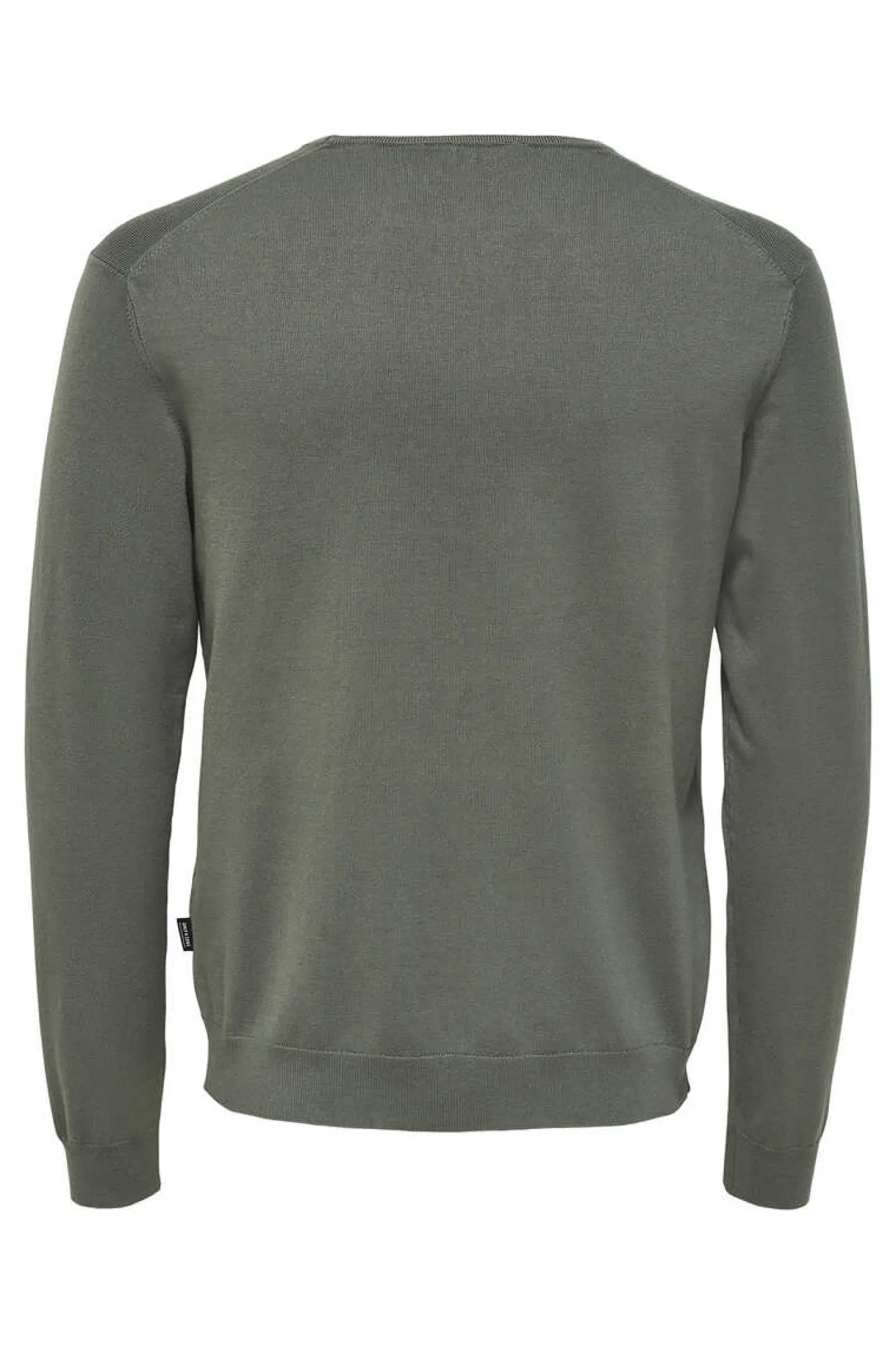 Only & Sons T-Shirt Gola Caixa Malha Leve Caqui Escuro Outlet